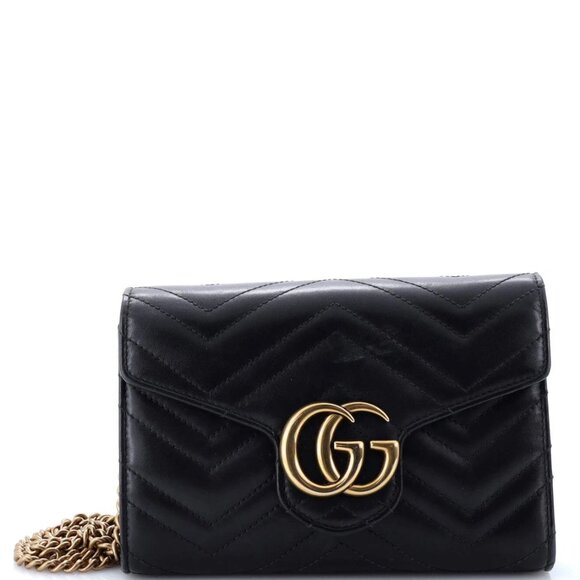 Gucci GG Marmont Chain Wallet Matelasse Leather Mini reb-735-091825 - Picture 1 of 7